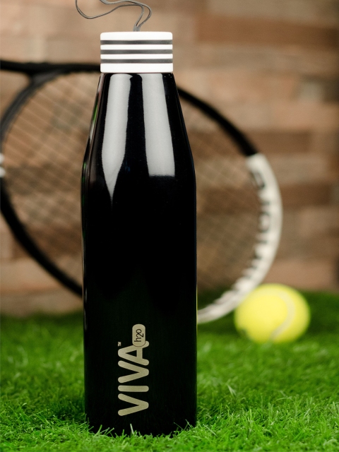 

VIVA h2o Black Solid Stainless Steel Water Bottle