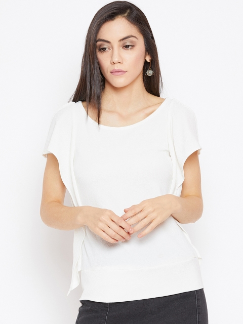 

Imfashini Women White Solid Top