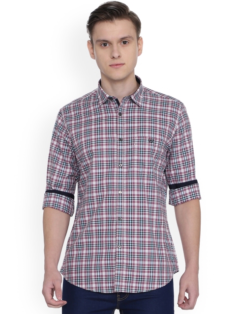 

Van Heusen Sport Men Purple Slim Fit Checked Casual Shirt