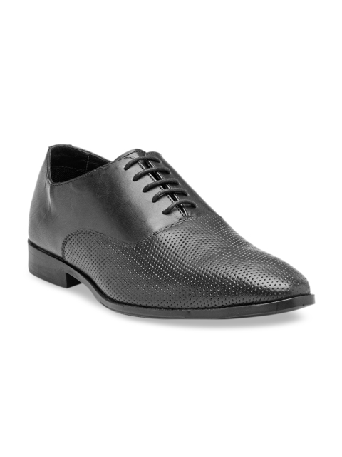 

Franco Leone Men Black Formal Leather Oxfords