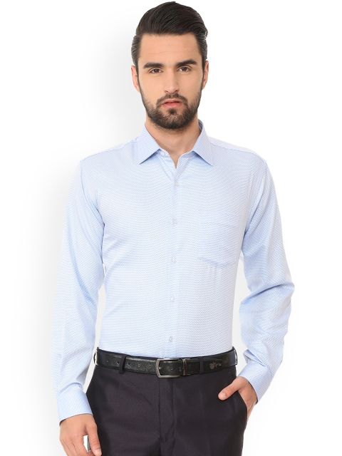 

Van Heusen Men Blue Regular Fit Self Design Formal Shirt