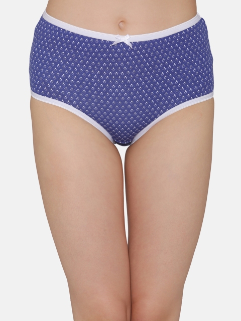 

Clovia Women Blue Printed Hipster Briefs PN3202P08XL