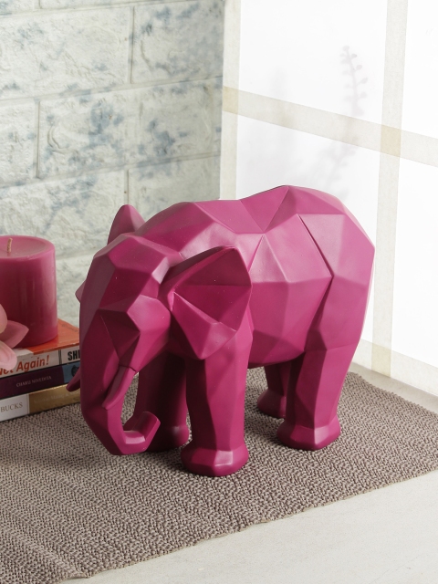 

India Circus by Krsnaa Mehta Magenta Solid Elephant Figurine
