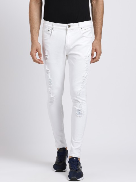 

REALM Men White Super Skinny Fit Mid-Rise Mildly Distressed Jeans