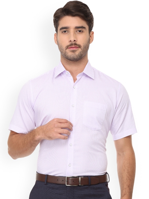 

Van Heusen Men Pink Regular Fit Checked Formal Shirt