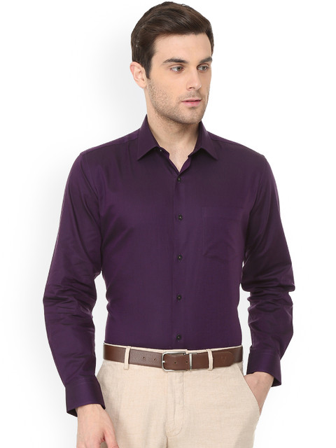 

Van Heusen Men Purple Regular Fit Solid Casual Shirt