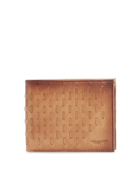 

Park Avenue Men Tan Brown Textured Leather Two Fold Wallet