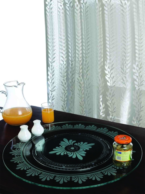 

JVS Transparent Printed Glass Set & Tray Set