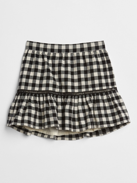 

GAP Girls Beige & Black Baby Plaid Flippy Skirt