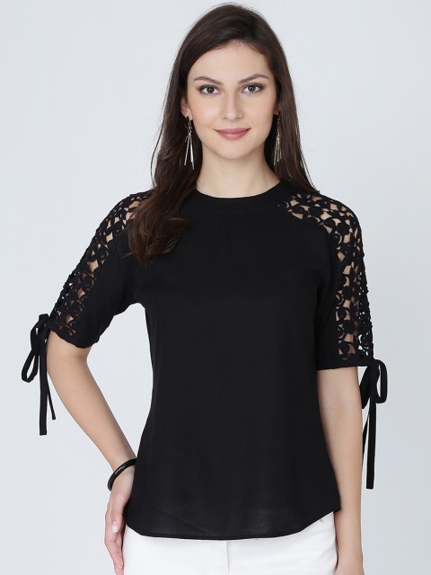 

Eavan Women Black Self Design Top