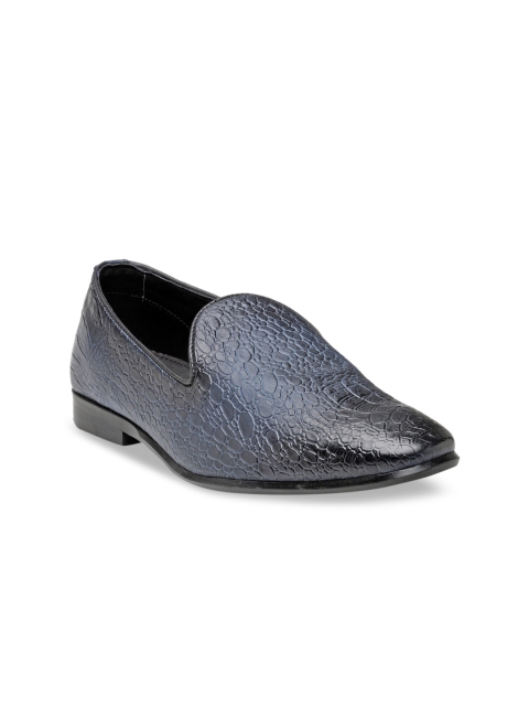 

Franco Leone Men Blue Leather Semiformal Slip-Ons