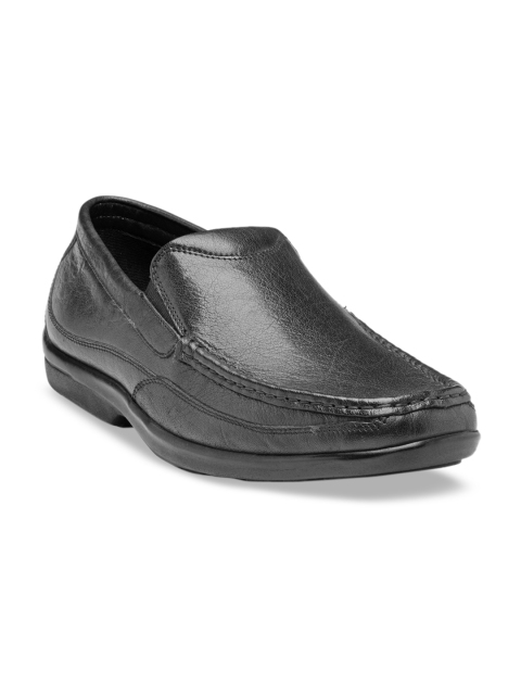 

Franco Leone Men Black Leather Semiformal Slip-Ons