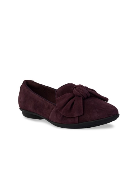 

Clarks Women Purple Leather Loafers