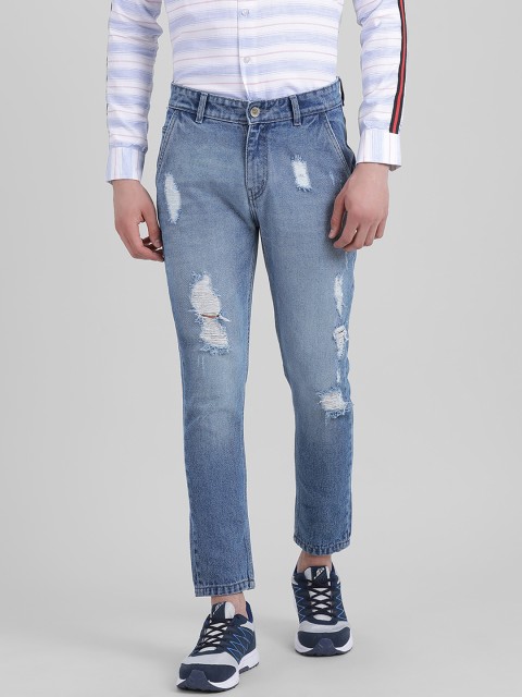 

REALM Men Blue Slim Fit Mid-Rise Mildly Distressed Jeans