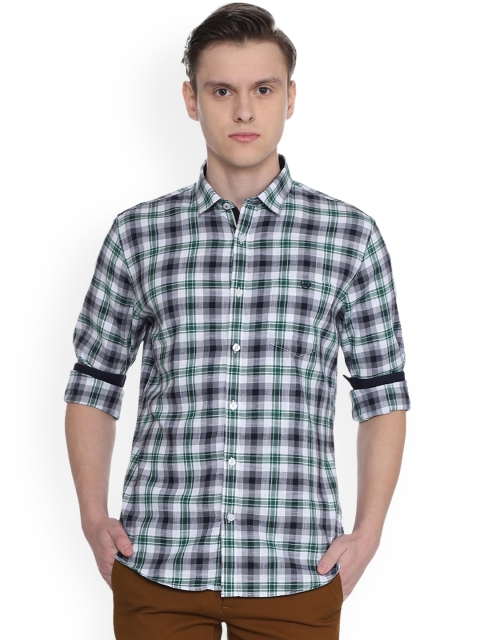 

Van Heusen Sport Men Blue & White Slim Fit Checked Casual Shirt