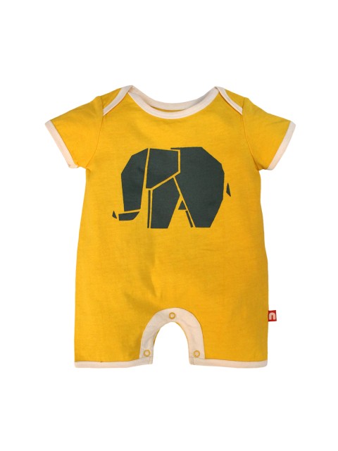 

Nino Bambino Boys Yellow Printed Rompers