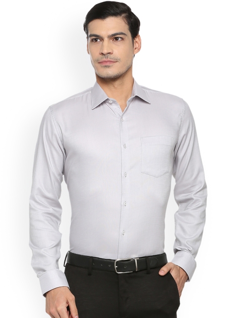 

Van Heusen Men Grey Slim Fit Solid Formal Shirt