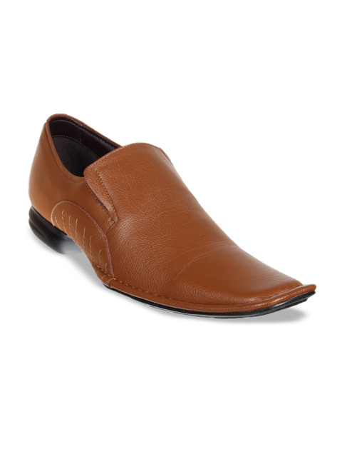 

Franco Leone Men Tan Brown Formal Slip-Ons