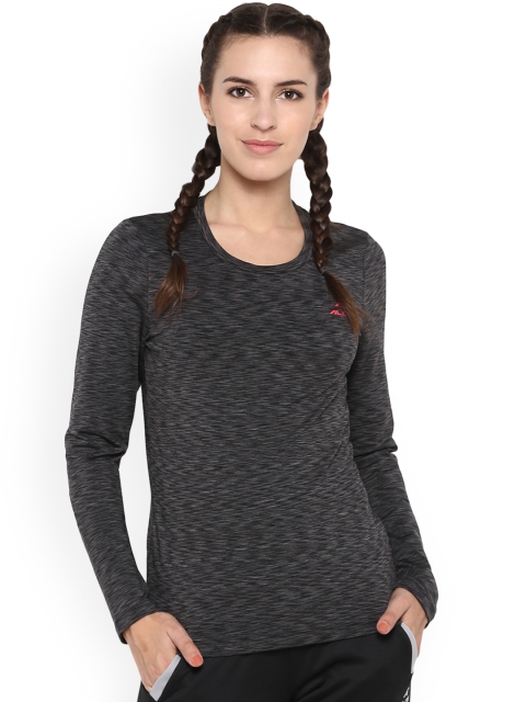 

Alcis Women Charcoal Solid Round Neck T-shirt