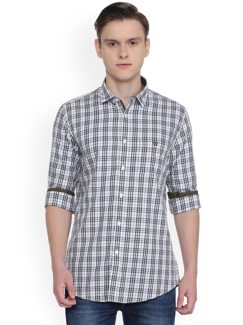 

Van Heusen Sport Men Grey Slim Fit Checked Casual Shirt