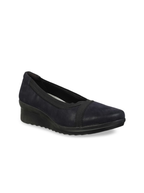 

Clarks Women Navy Blue Solid Pumps