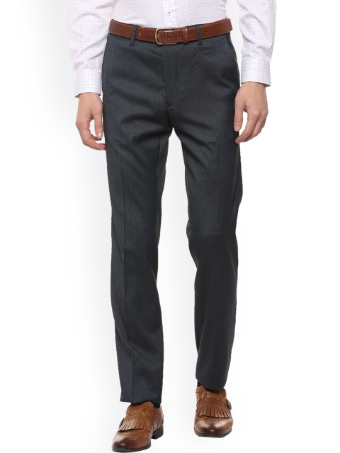 

Van Heusen Men Grey Slim Fit Solid Formal Trousers
