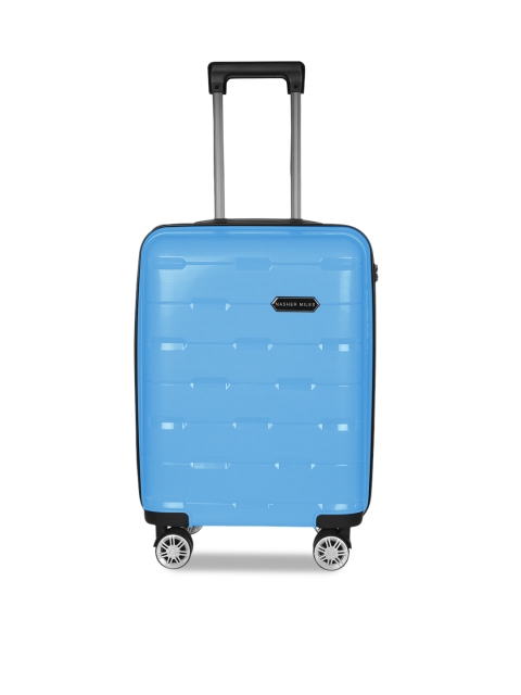 

Nasher Miles Blue Solid Santorini Hard-Sided Cabin Trolley Bag