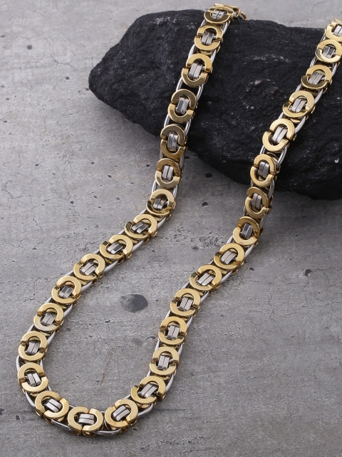 

Dare by Voylla Men Silver-Toned Stainless Steel Brass-Plated Chain