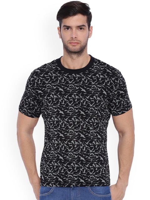 

Wolfpack Men Black Printed Round Neck T-shirt