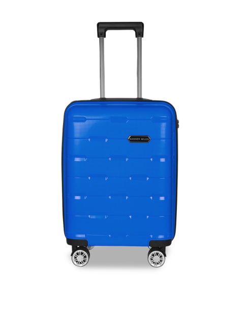

Nasher Miles Blue Solid Santorini Hard-Sided Medium Trolley Bag