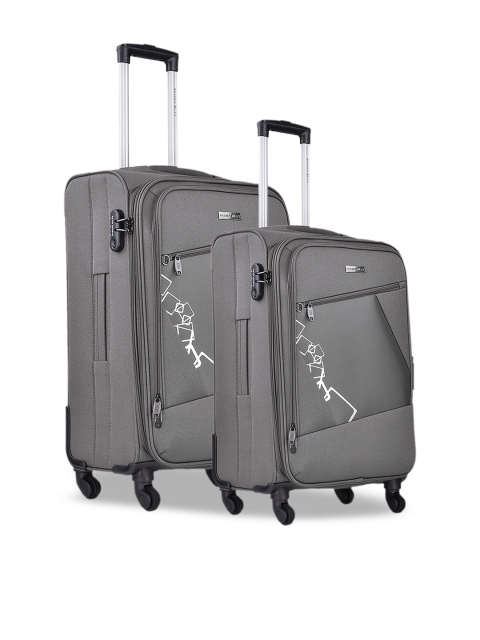 

Nasher Miles Unisex Set of 2 Trolley Bags, Grey