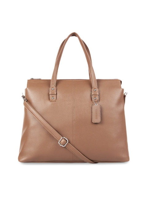 

Toteteca Beige Solid Handheld Bag