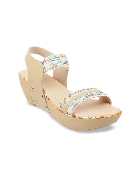 

Mochi Women Beige Printed Heels