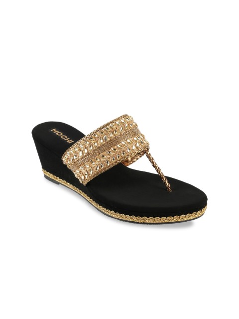 

Mochi Women Gold-Toned Embellished Sandals