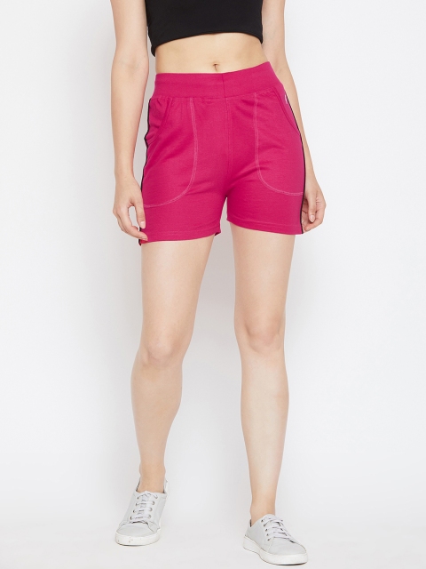 

C9 AIRWEAR Women Magenta Solid Regular Fit Sports Shorts