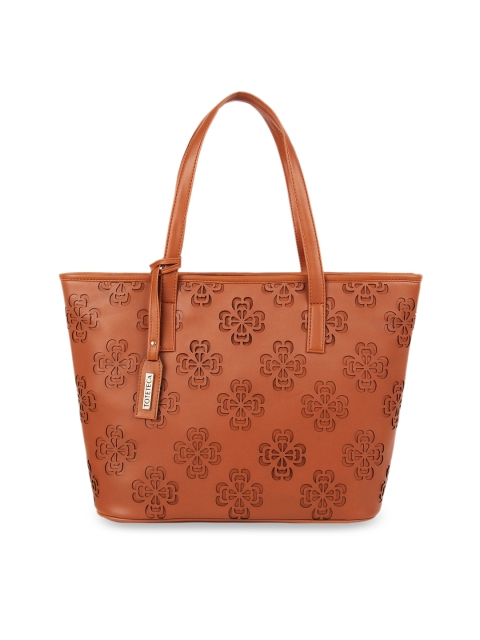 

Toteteca Tan Brown Self Design Shoulder Bag