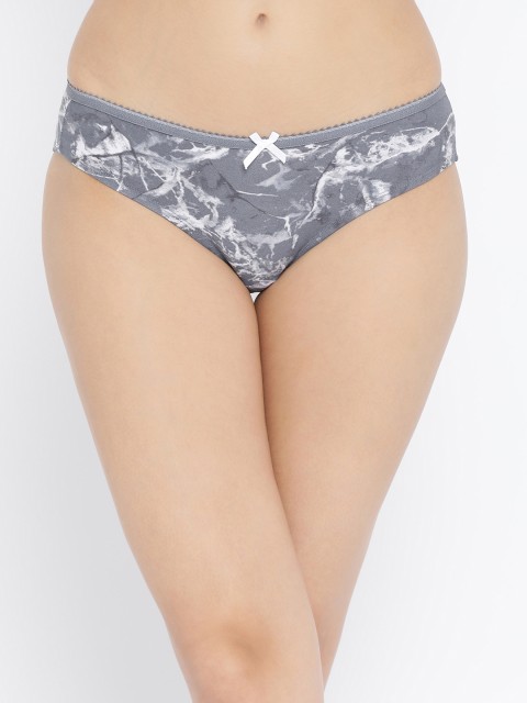 

Clovia Women Grey Printed Bikini Briefs PN3159P05