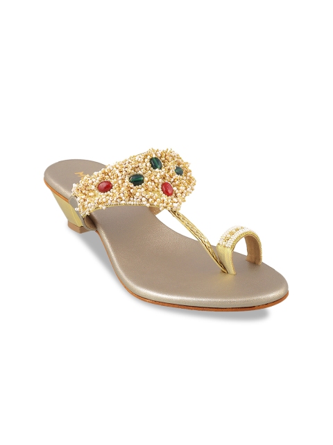 

Mochi Women Beige Embellished Sandals