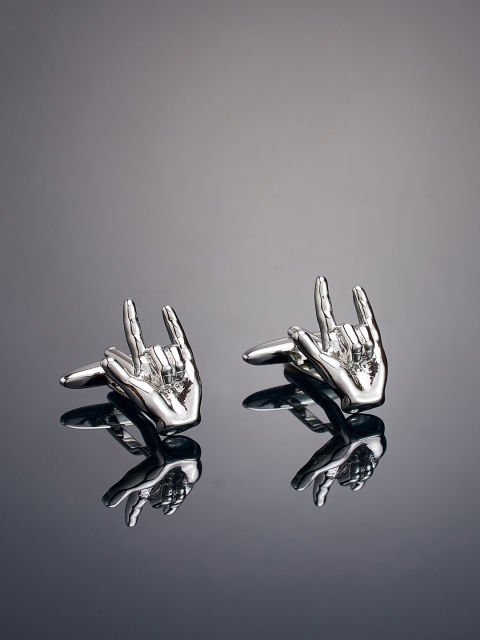 

shaze Silver-Plated Quirky Cufflinks
