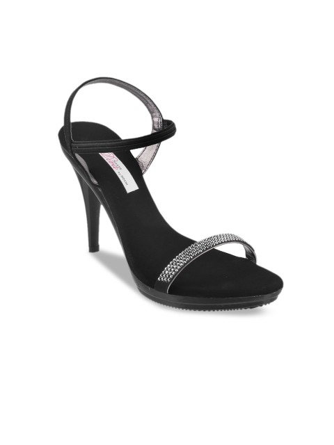 

Mochi Women Black Solid Sandals