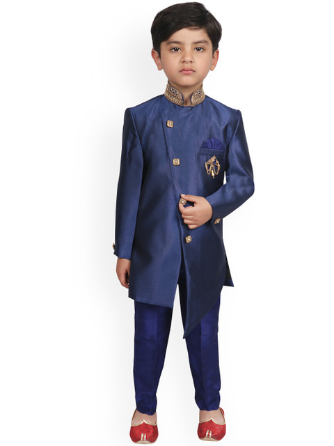 

SG YUVRAJ Boys Blue Sherwani Set