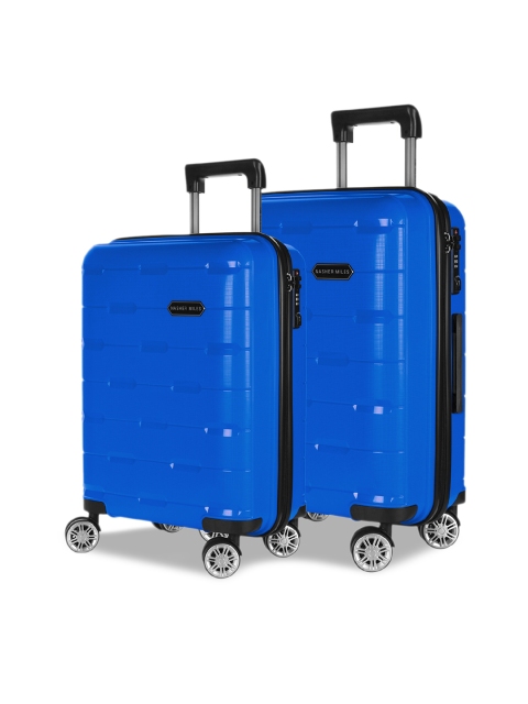 

Nasher Miles Set of 2 Blue Solid Hard-Sided Trolley Bags