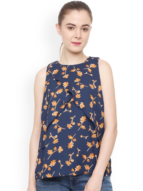 

Van Heusen Women Blue Printed Top
