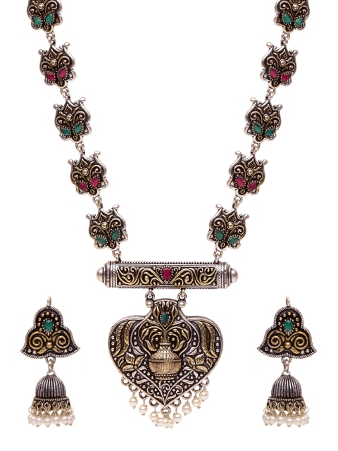 

Fabstreet Women Gold-Plated Multicoloured Jewellery Set, Multi