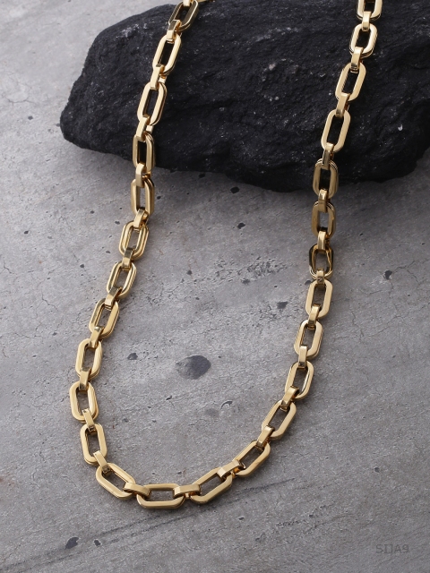 

Dare by Voylla Men Gold-Toned Stainless Steel Brass-Plated Chain