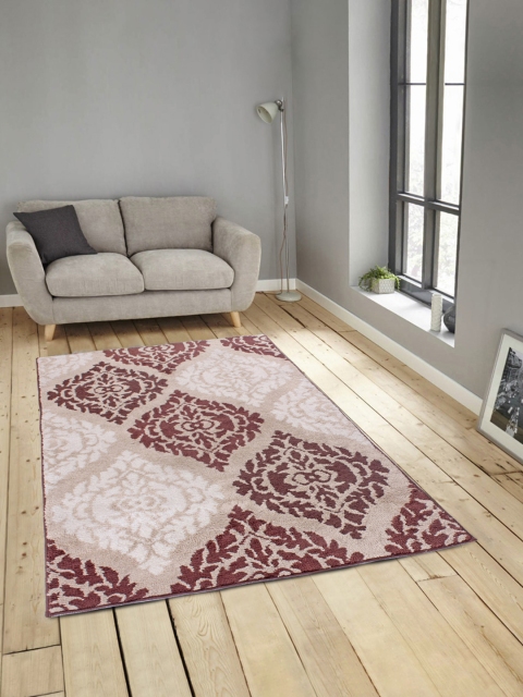 

ROMEE Beige Printed Anti-Skid Carpet
