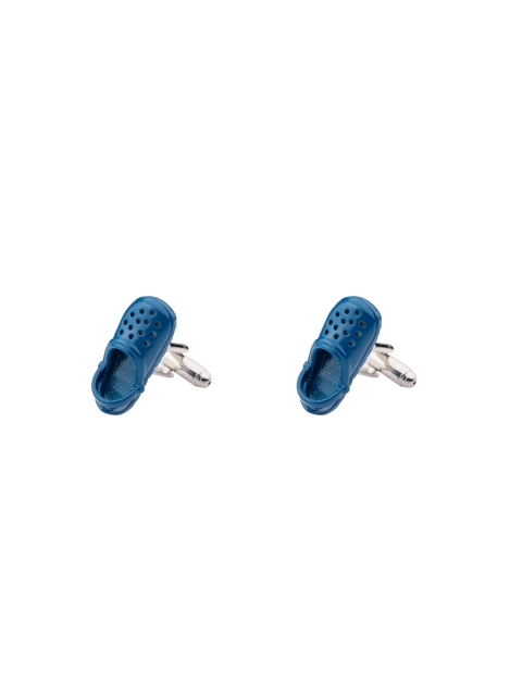 

The Tie Hub Blue Rhodium-Plated Quirky Cufflinks