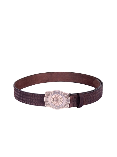 

Justanned Men Brown Solid Leather Belt