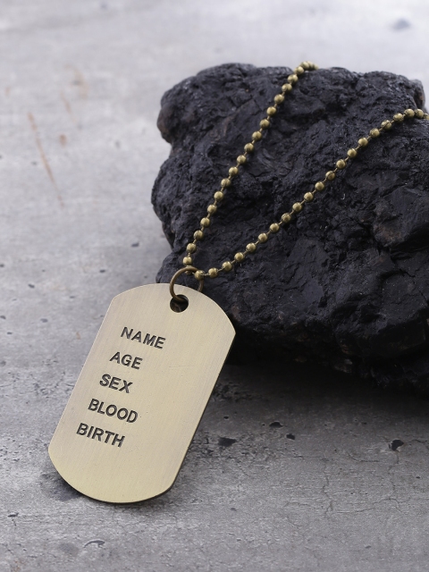 

Dare by Voylla Men Gold-Toned Pendant with Chain