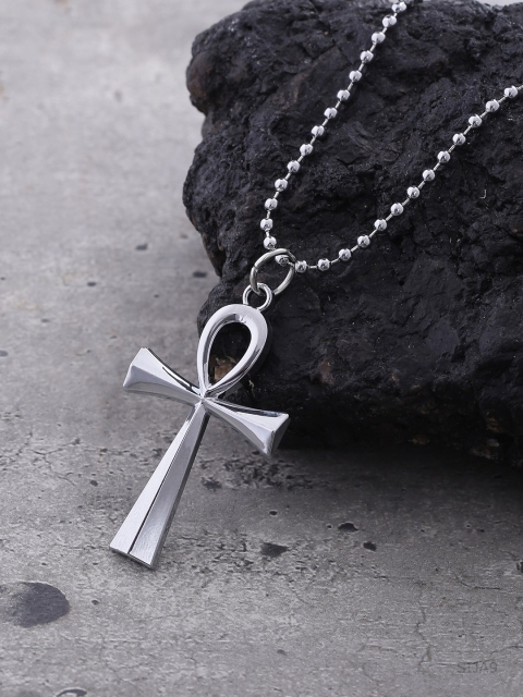 

Dare by Voylla Men Silver-Plated Pendant with Chain